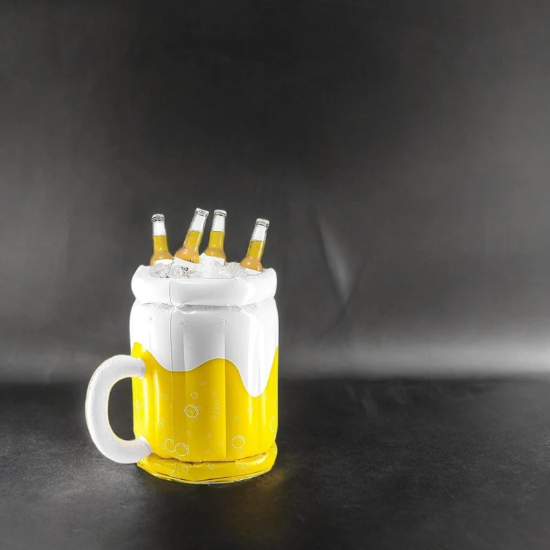 Aufblasbarer Biereimer Getränkekühler Bier Geschenk für Männer Bierkrug Bierkühler