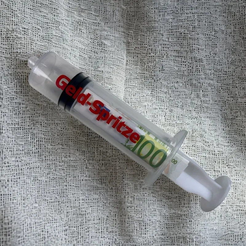 Finanzspritze Geldgeschenk Geld-Spritze mit Geschenkverpackung