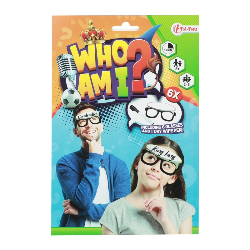 Wer bin ich? Gesellschaftsspiel mit Stift und sechs Brillen