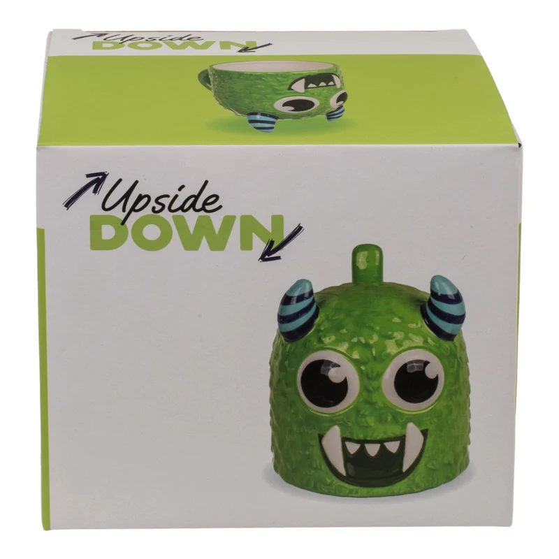 Grünes Monster kopfüber Kaffeebecher Kindertasse aus Keramik