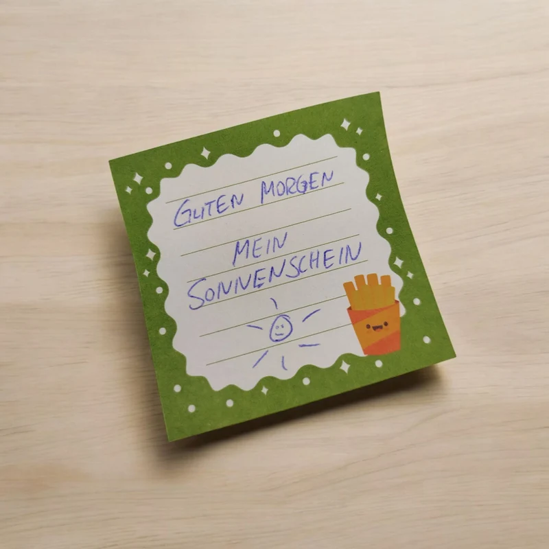 Fast Food Haftnotizen Fast Food Klebezettel im Kawaii Stil