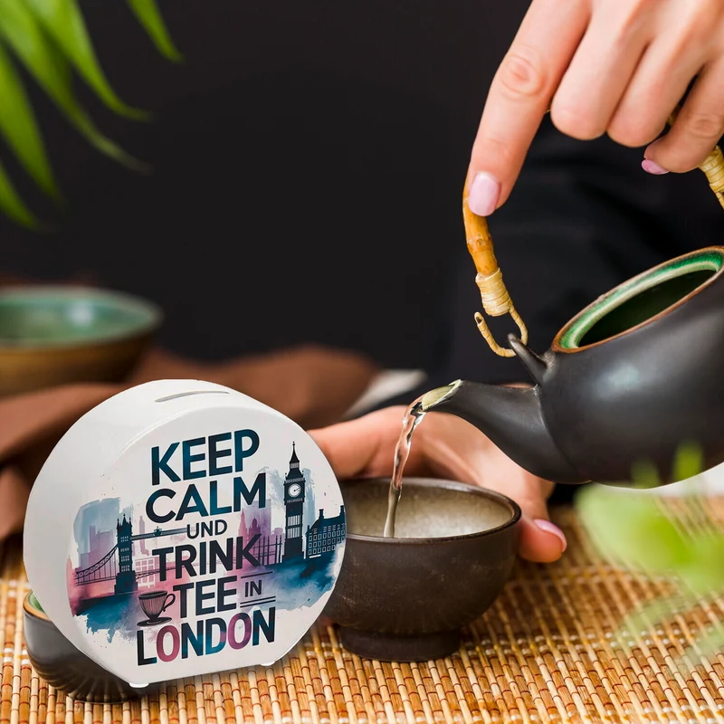 KEEP CALM UND TRINK TEE Spardose London