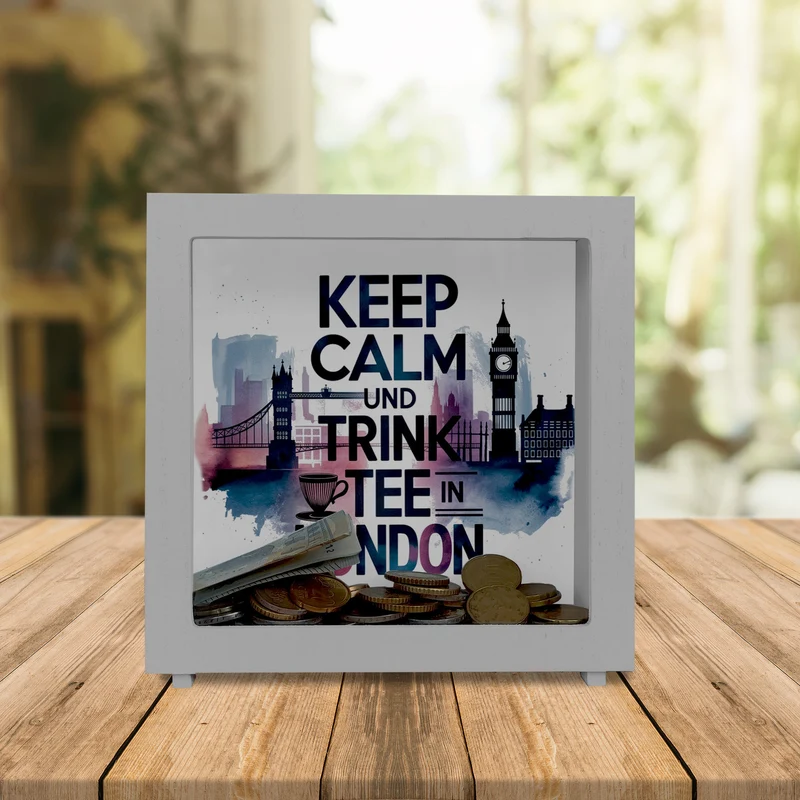 KEEP CALM UND TRINK TEE Spardose London