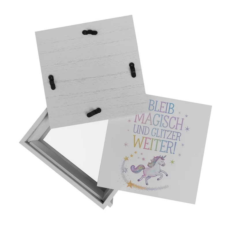 Einhorn mit Regenbogenmähne Spardose Bleib magisch, glitzer weiter