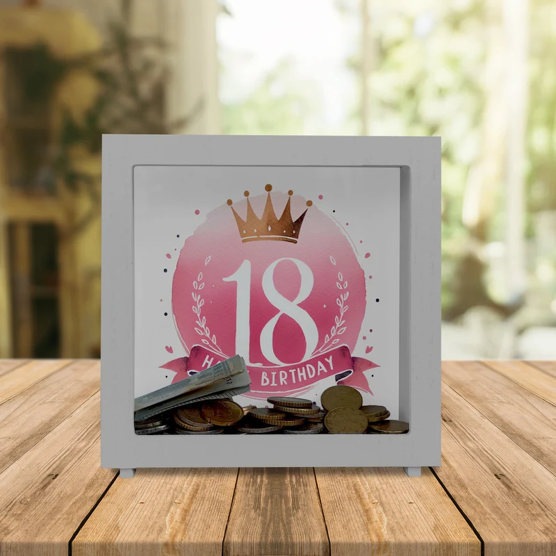 Happy Birthday 18 Krone Spardose