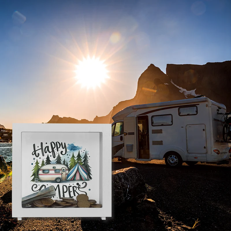 Happy Campers Wohnwagen Spardose