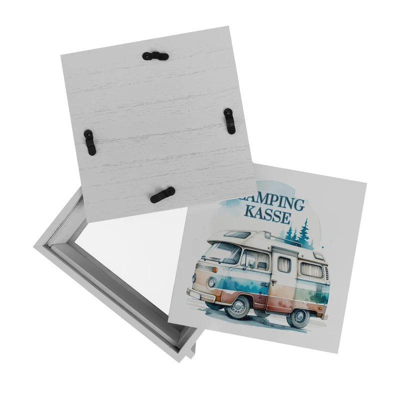 Campingwagen Spardose mit Spruch Campingkasse