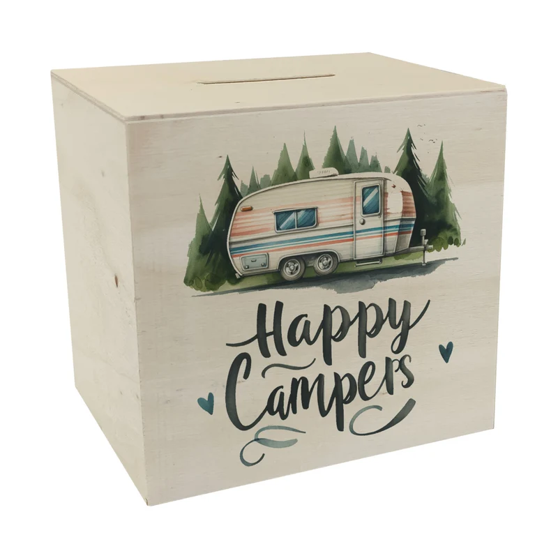 Happy Campers Wohnwagen Spardose