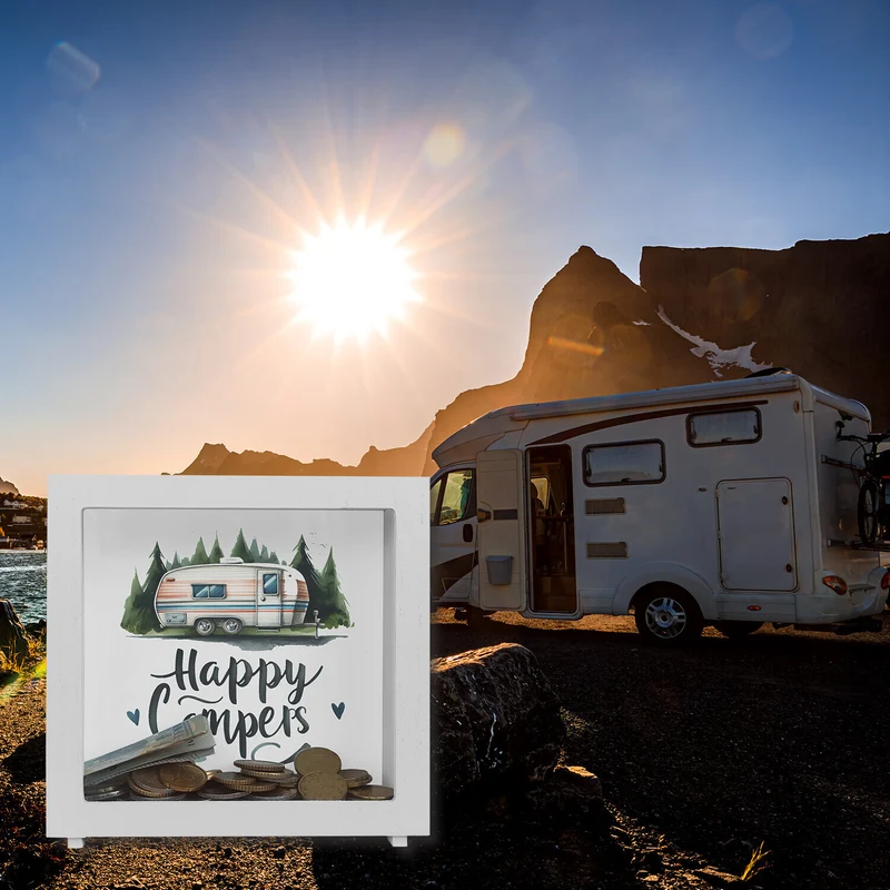 Happy Campers Wohnwagen Spardose