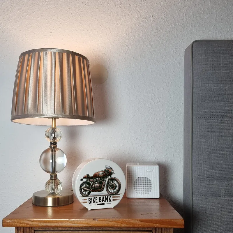 Cafe Racer Motorrad Spardose mit Spruch Bike Bank