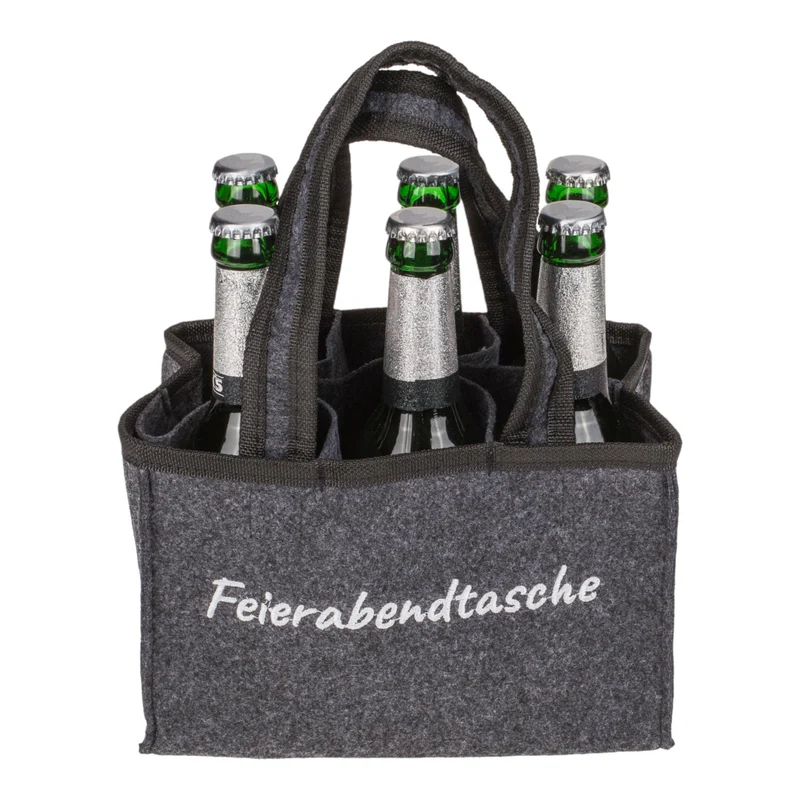 Feierabendtasche Bier Tragetasche für 6 Flaschen