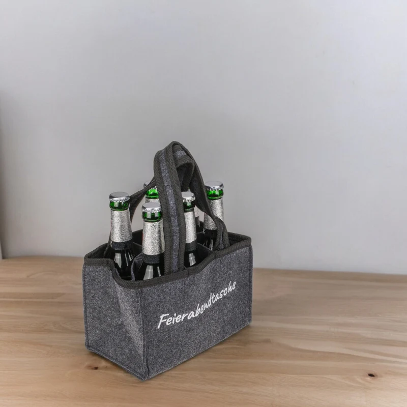 Feierabendtasche Bier Tragetasche für 6 Flaschen