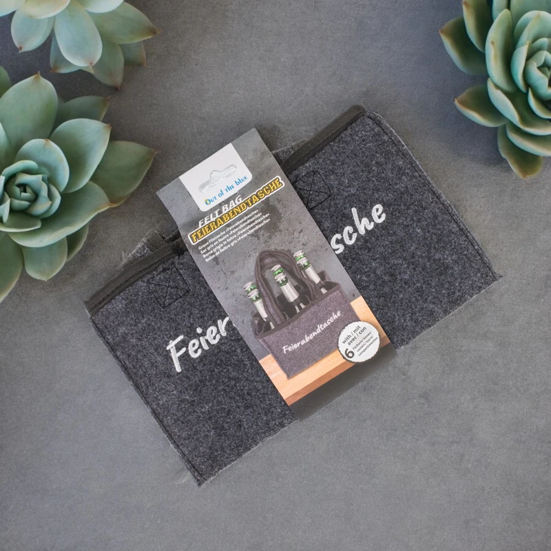 Feierabendtasche Bier Tragetasche für 6 Flaschen