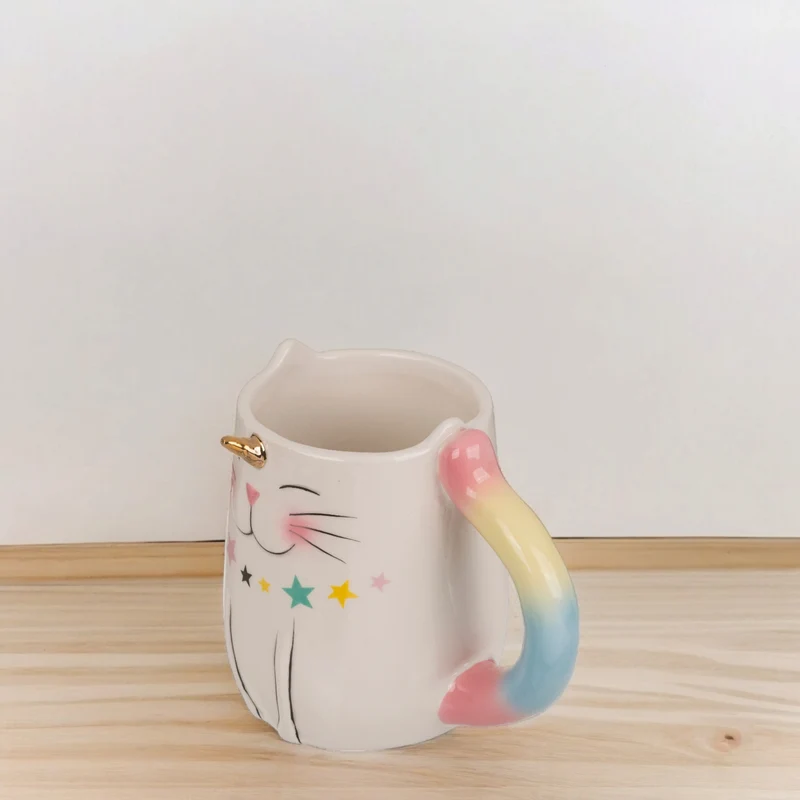 Einhorn-Katze Kaffeebecher Einhorn Geschenke für Mädchen Unicorn Tasse aus Keramik