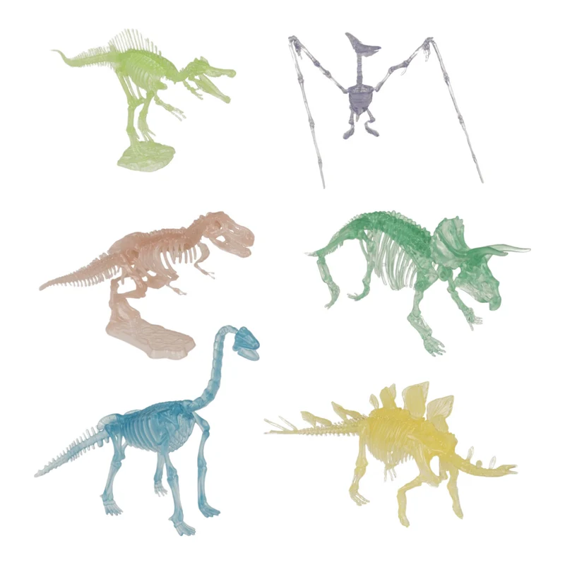 DIY Dinosaurier Skelett Bausatz Glow in the Dark Dino in zufälliger Variante