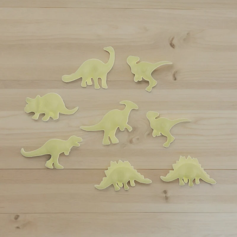 3D-Dinosaurier Leuchtsticker Glow in the Dark Dino Leuchtaufkleber im 8er-Set