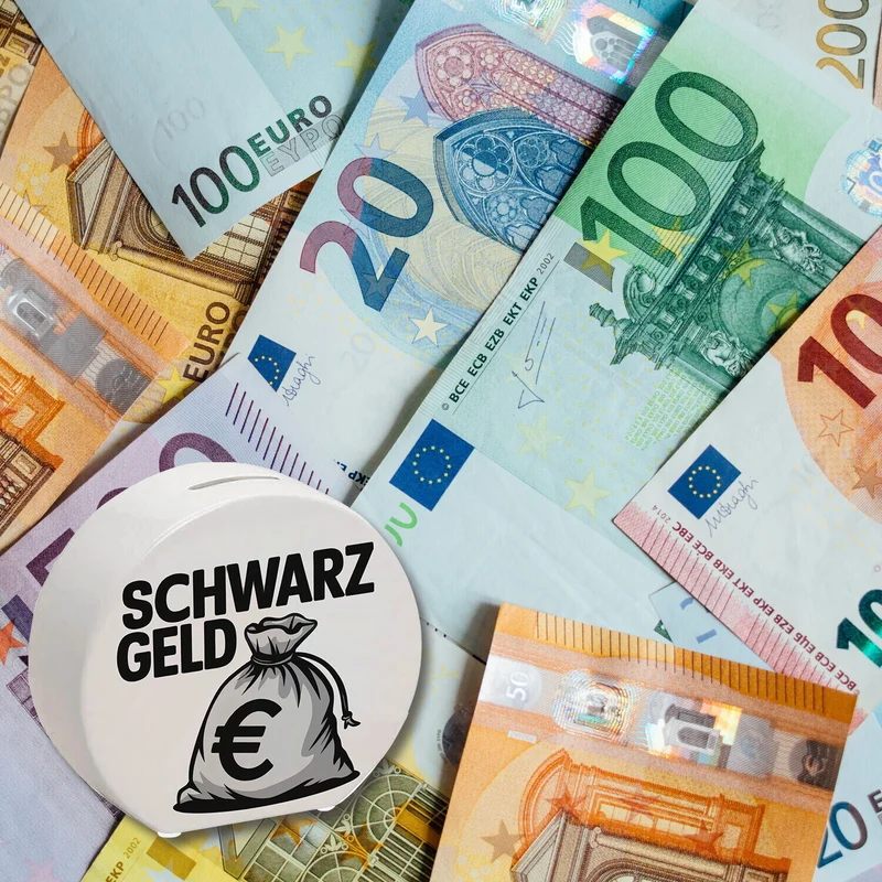 Euro-Sack SCHWARZ GELD Spardose