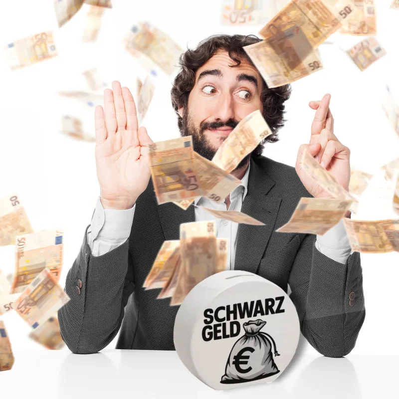 Euro-Sack SCHWARZ GELD Spardose