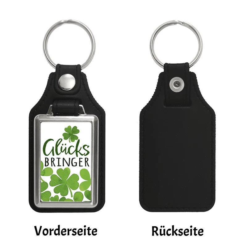 Klee Schlüsselanhänger mit Spruch Glücksbringer