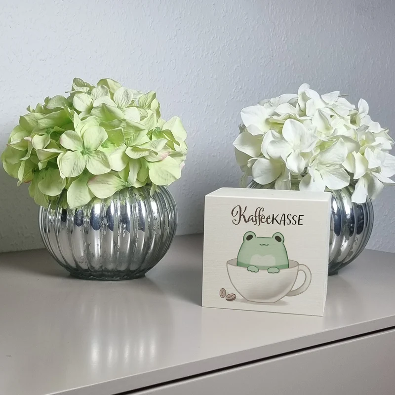 Frosch Spardose mit Spruch Kaffeekasse