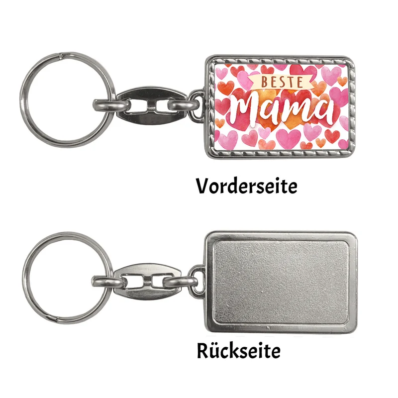Herzen Schlüsselanhänger mit Spruch Beste Mama