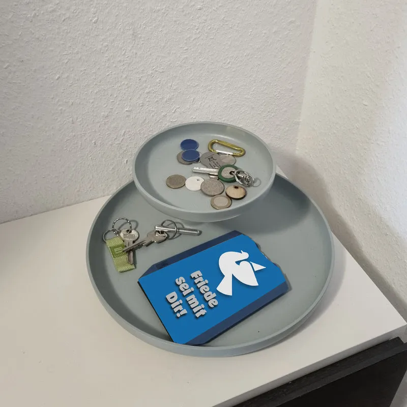 Friendstaube Parkscheibe in blau mit Spruch Friede sei mit Dir
