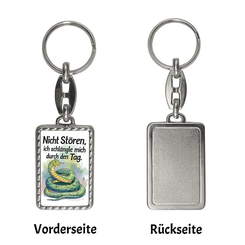 Schlange Nicht stören, ich schlängle mich durch den Tag Schlüsselanhänger