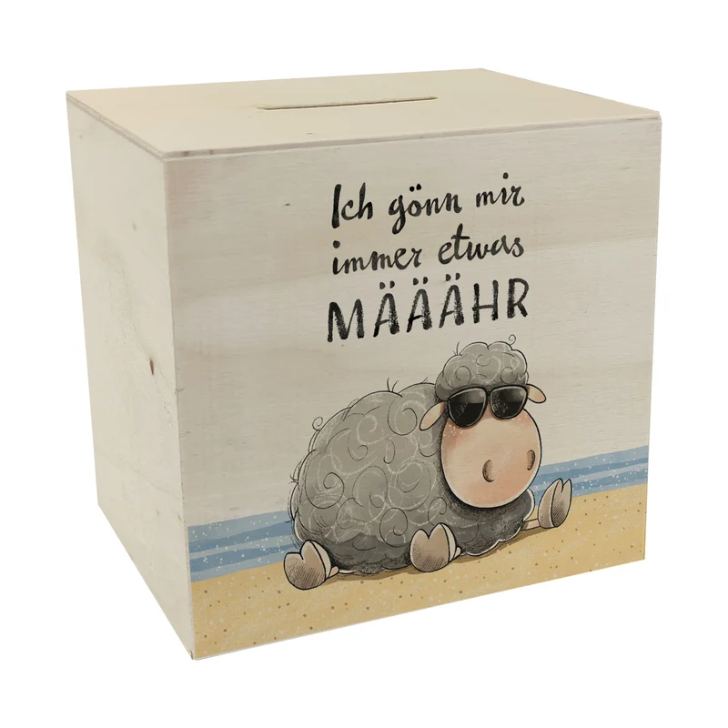 Schaf Spardose mit Spruch Ich gönn mir immer etwas MÄÄÄHR