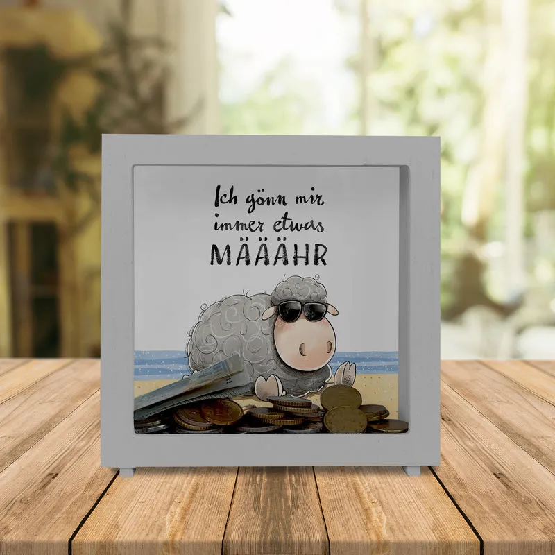 Schaf Spardose mit Spruch Ich gönn mir immer etwas MÄÄÄHR