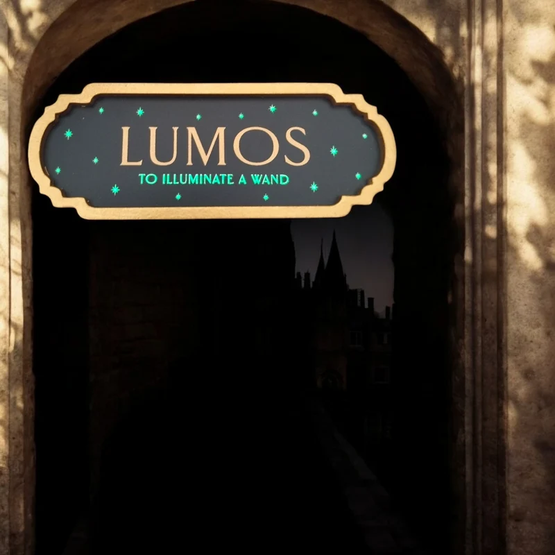 Harry Potter Lichtschalter Lumos Schild Fanartikel mit Glow in the Dark Effekt