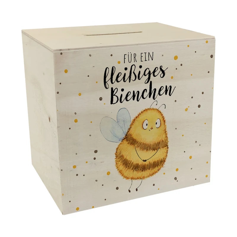 Pummel Biene Spardose mit Spruch Für ein fleißiges Bienchen