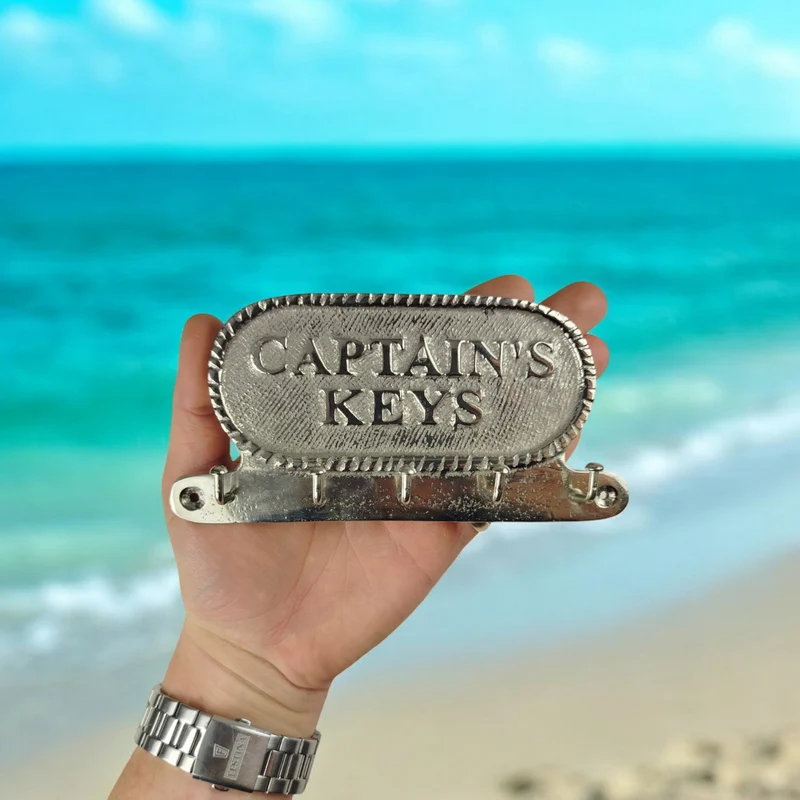 Captains Keys Schlüsselhalter mit 5 Haken - Maritime Deko für Zuhause