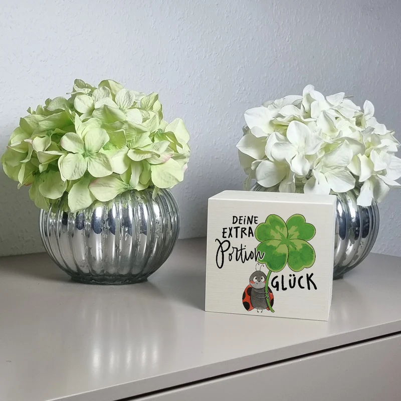 Marienkäfer Spardose mit Spruch Deine extra Portion Glück