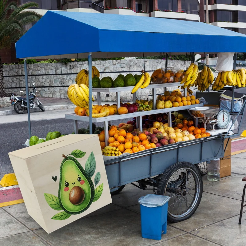 Lächelnde Avocado Spardose
