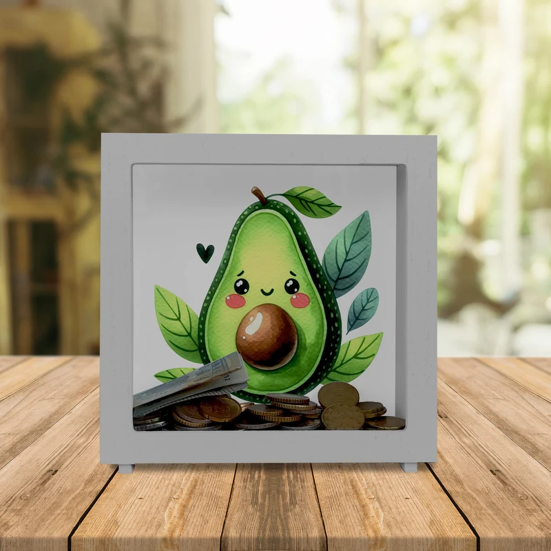 Lächelnde Avocado Spardose