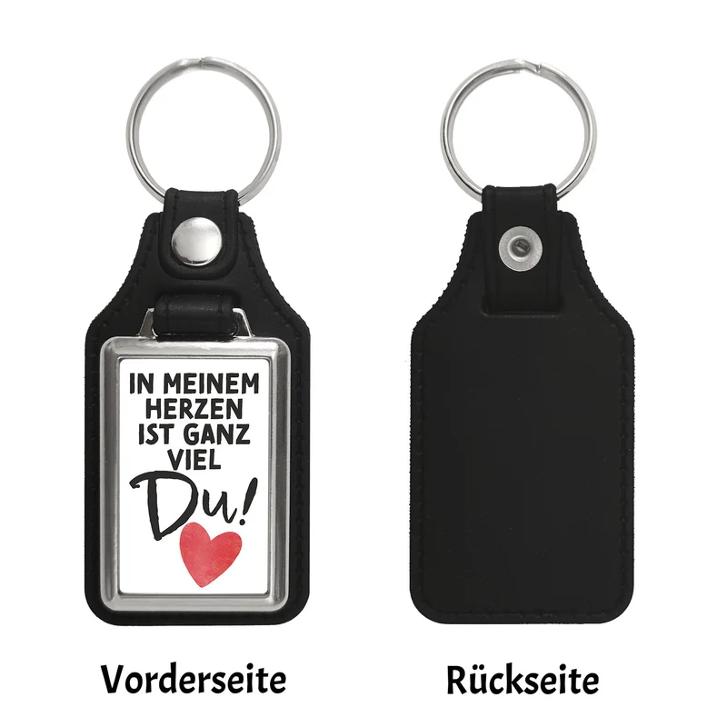 Herz Schlüsselanhänger mit Spruch In meinem Herzen ist ganz viel Du