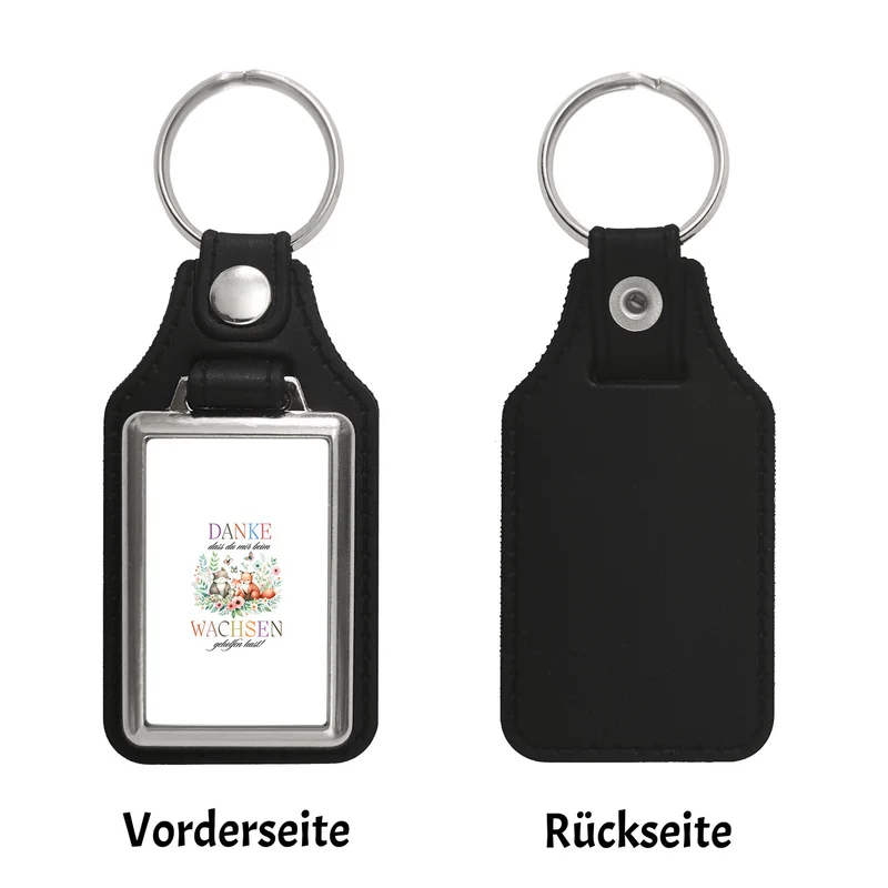 Waldtiere Schlüsselanhänger mit Spruch Danke für Deine Hilfe beim wachsen