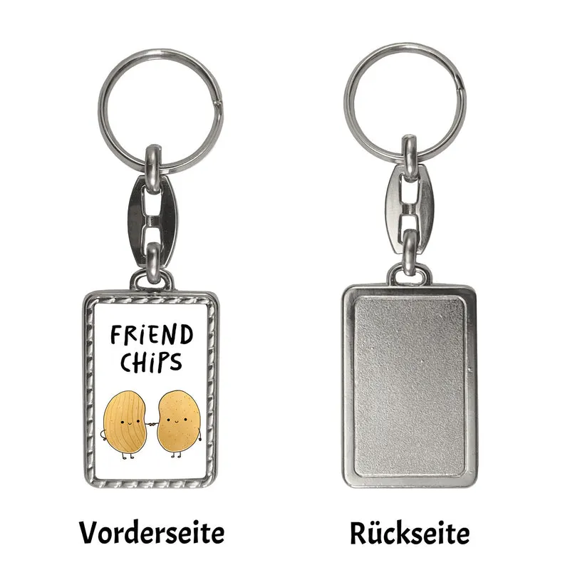 Chips Freundschaft Schlüsselanhänger mit Spruch Friendchips