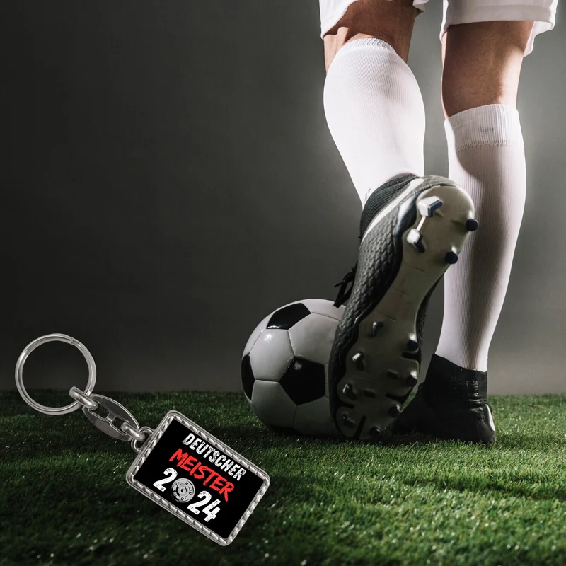 Leverkusen Meisterschale Schlüsselanhänger mit Spruch Deutscher Meister 2024