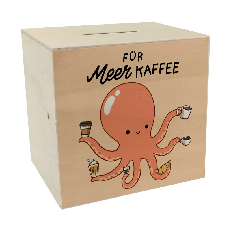 Jelly & Friends Krake Spardose mit Spruch Für Meer Kaffee