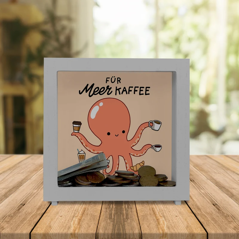 Jelly & Friends Krake Spardose mit Spruch Für Meer Kaffee