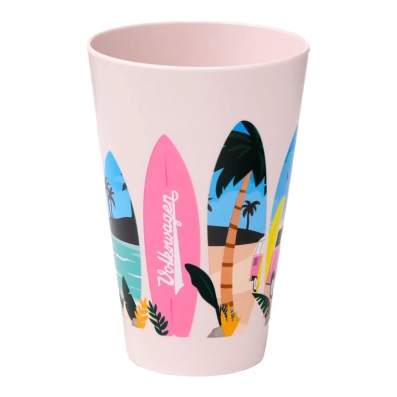 Trinkbecher Volkswagen VW T1 Bulli Picknickbecher "Waves are Calling" Becher im 4er Set