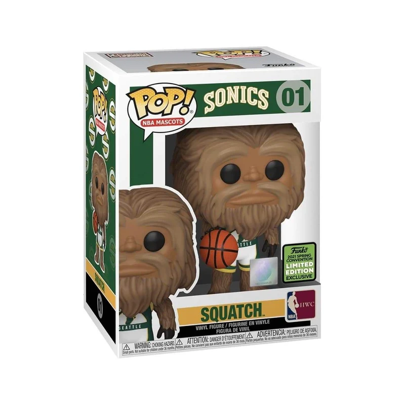 Squatch #01 Funko Pop! NBA Sonics, ECCC 2021 Shared Exclusive