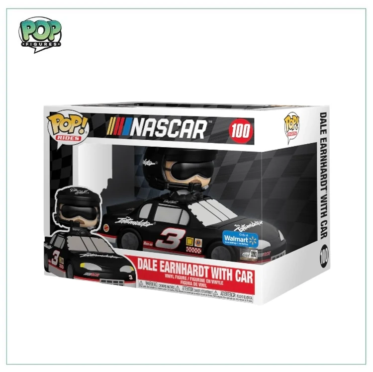 Dale Earnhardt with Car #100 Funko Deluxe Pop! Nascar, Walmart Exclusive