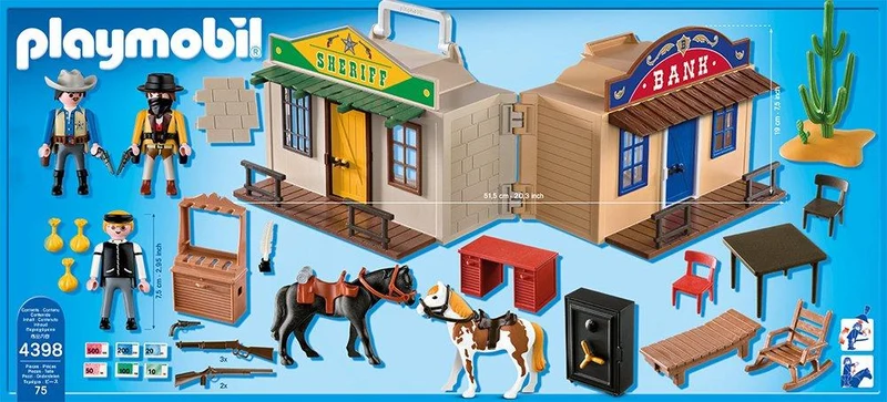 PLAYMOBIL 4398 Take Along Western City