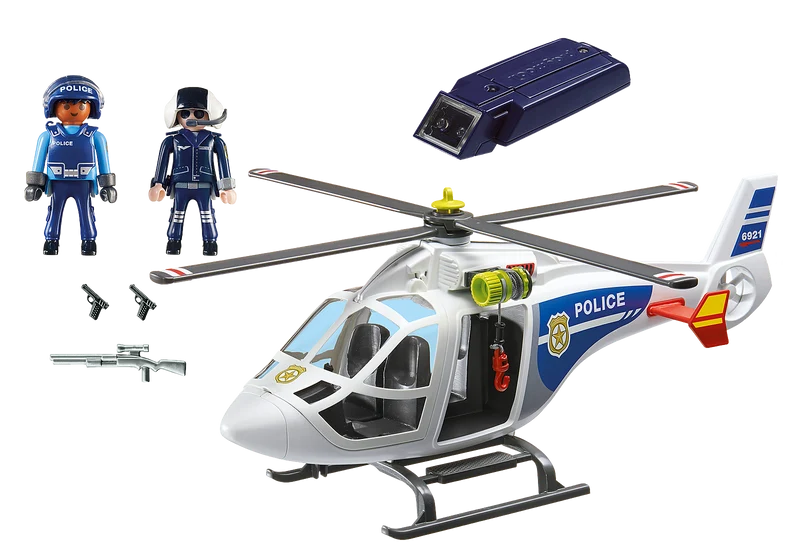 Playmobil 6921 City Action Police Helicopter with LED Searchlight