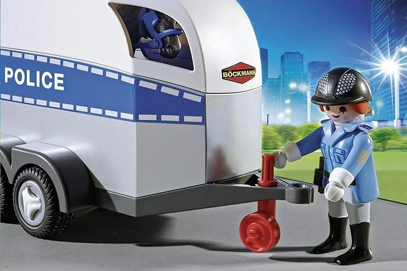 Playmobil City Action Police With Horse And Trailer - 6922