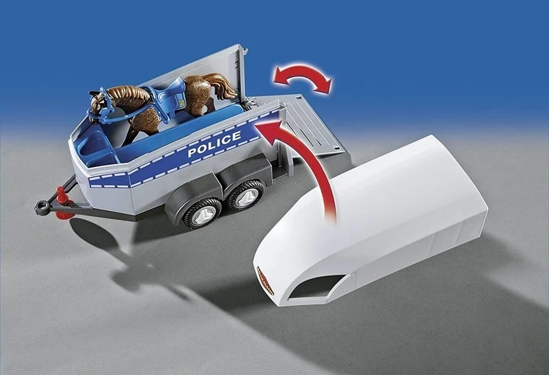 Playmobil City Action Police With Horse And Trailer - 6922