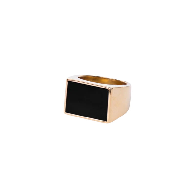 Onyx Jet Stone Signet