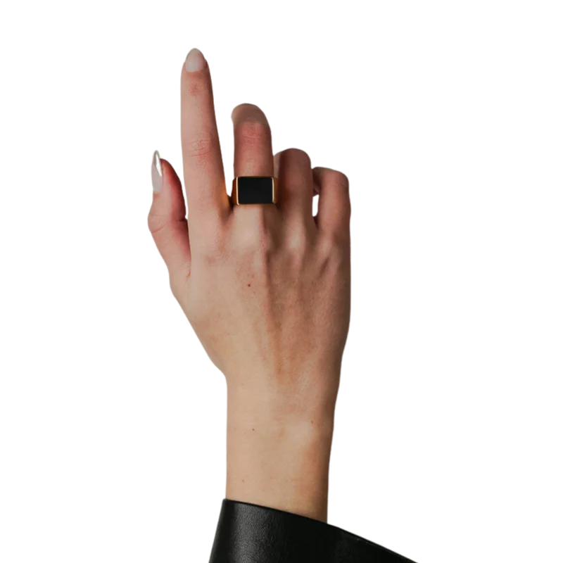 Onyx Jet Stone Signet